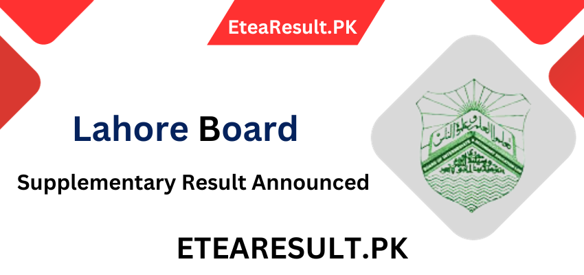 Bise Lahore Board 2nd Year Supplementary Result
