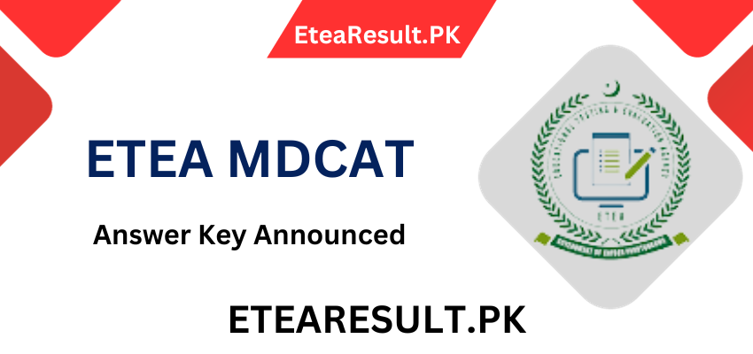 ETEA MDCAT Answer Key 26 November