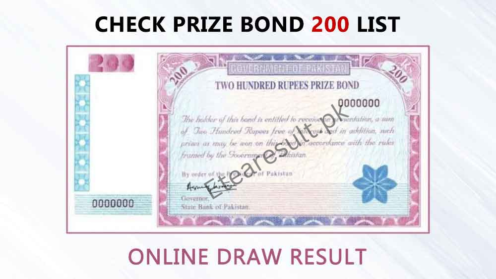 200 Prize Bond Result 