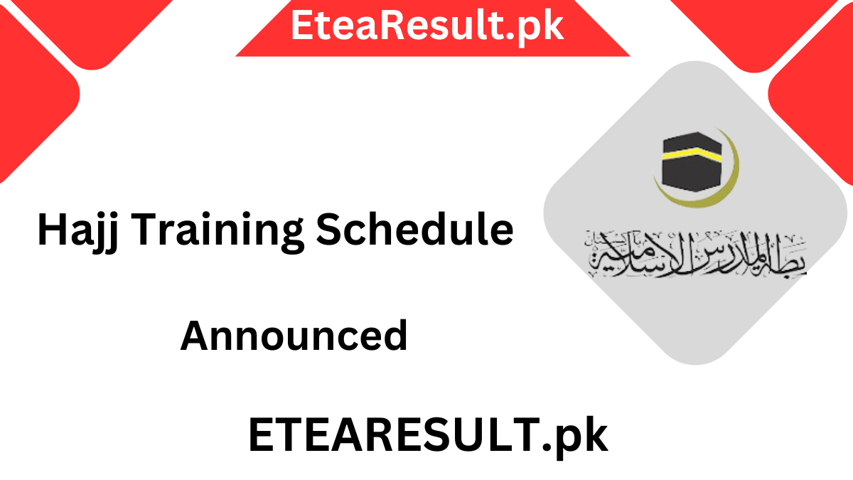 Hajj Training Schedule 