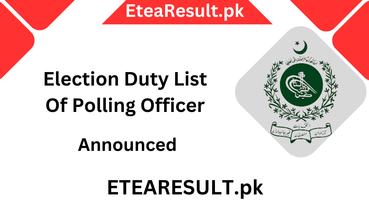 Election Duty List Of Polling Officer 
