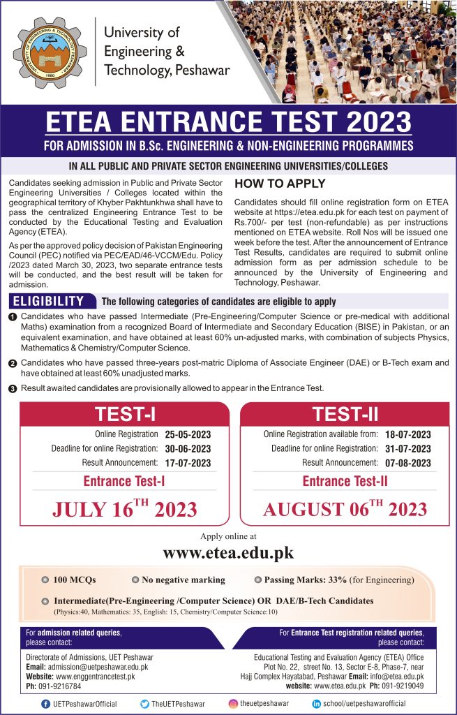 ETEA Test Admission 2023