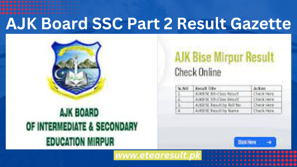AJK Board SSC Part 2 Result 2023