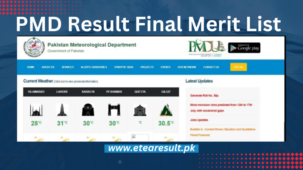 PMD Result Final Merit List 2023