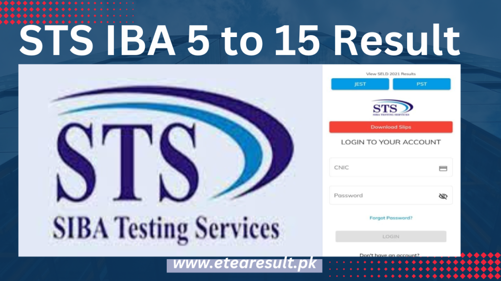 STS IBA 5 to 15 Result 2023