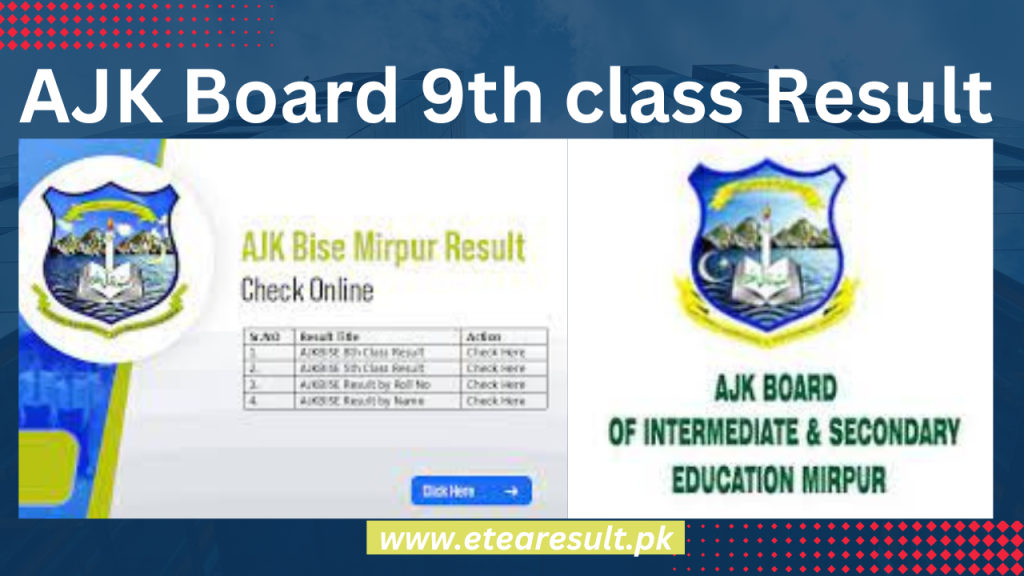 AJK Board 9th class Result 2023