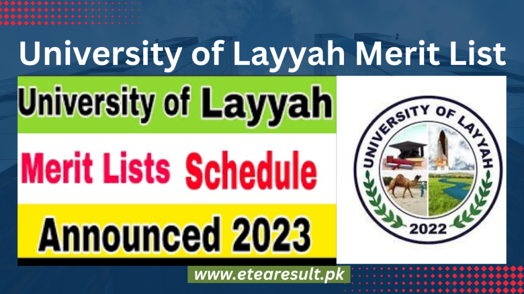 University of Layyah Merit List 2023